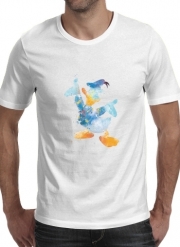 T-Shirt Manche courte cold rond Donald Duck Watercolor Art