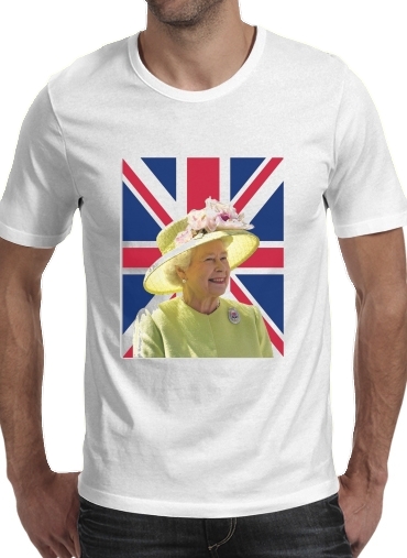 T-Shirt Manche courte cold rond Elizabeth 2 Uk Queen