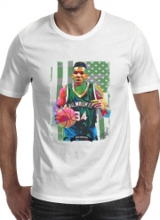 T-Shirt Manche courte cold rond Giannis Antetokounmpo grec Freak Bucks basket-ball