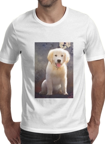 T-Shirt Manche courte cold rond Golden Retriever Puppy