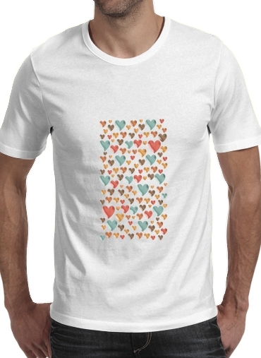 T-Shirt Manche courte cold rond Mosaic de coeurs