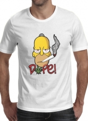 T-Shirt Manche courte cold rond Homer Dope Weed Smoking Cannabis