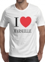 T-Shirt Manche courte cold rond I love Marseille