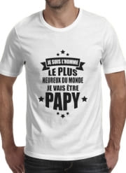 T-Shirt Manche courte cold rond Je vais être Papy - Idée cadeau naissance - Annonce grand père