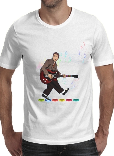 T-Shirt Manche courte cold rond Marty McFly plays Guitar Hero