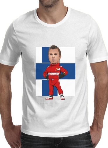 T-Shirt Manche courte cold rond MiniRacers: Kimi Raikkonen - Ferrari Team F1