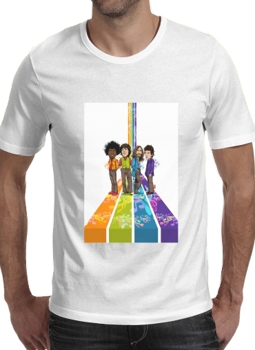 T-Shirt Manche courte cold rond Music Legends: Lennon, Jagger, Dylan & Hendrix
