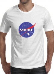 T-Shirt Manche courte cold rond Nasa Parodie Smurfs in Space