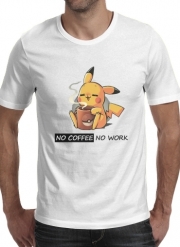 T-Shirt Manche courte cold rond Pikachu Coffee Addict