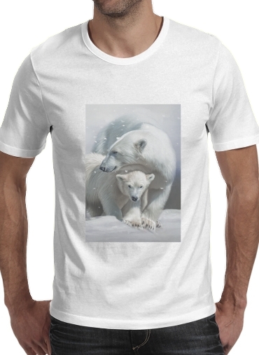 T-Shirt Manche courte cold rond Polar bear family