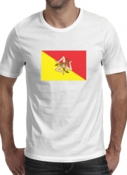 T-Shirt Manche courte cold rond Sicile Flag