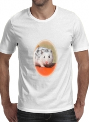 T-Shirt Manche courte cold rond Hamster dalmatien blanc tacheté de noir