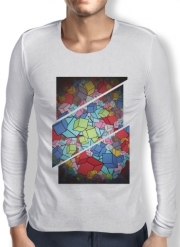 T-Shirt homme manche longue Abstract Cool Cubes