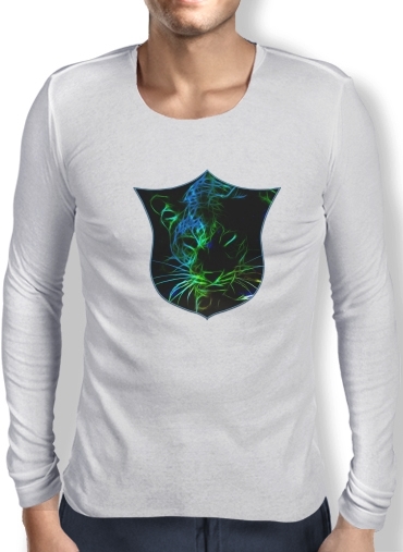 T-Shirt homme manche longue Abstract neon Leopard
