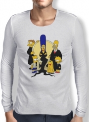 T-Shirt homme manche longue Famille Adams x Simpsons