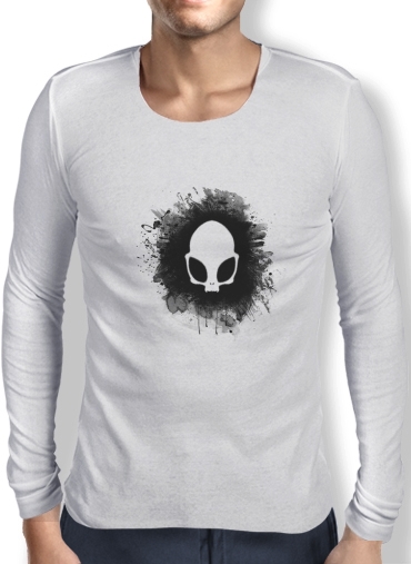 T-Shirt homme manche longue Skull alien