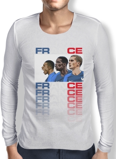 T-Shirt homme manche longue Allez Les Bleus France 