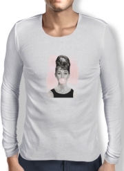 T-Shirt homme manche longue Audrey Hepburn bubblegum