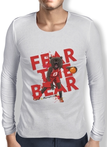 T-Shirt homme manche longue Beasts Collection: Fear the Bear