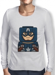 T-Shirt homme manche longue Bricks Captain America