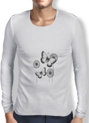 T-Shirt homme manche longue Butterflies Dandelion