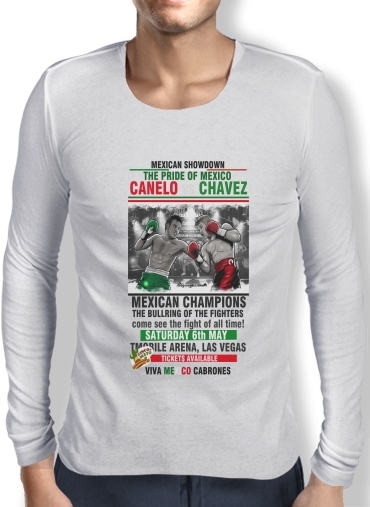 T-Shirt homme manche longue Canelo vs Chavez Jr CincodeMayo 