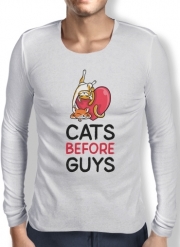 T-Shirt homme manche longue Cats before guy