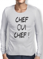 T-Shirt homme manche longue Chef Oui Chef humour