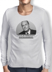 T-Shirt homme manche longue Chirac Vous memmerdez copieusement