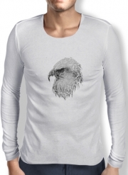 T-Shirt homme manche longue cracked Bald eagle 