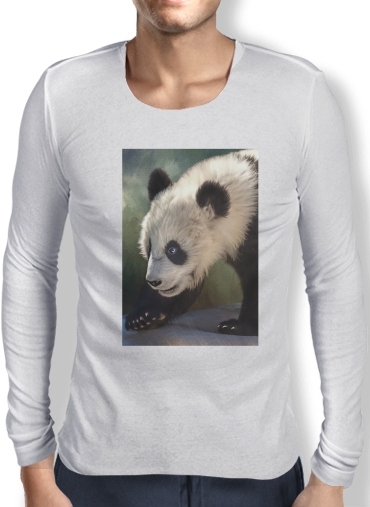 T-Shirt homme manche longue Cute panda bear baby