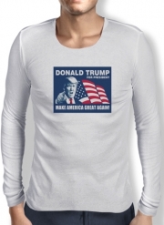 T-Shirt homme manche longue Donald Trump Make America Great Again