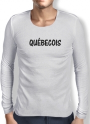 T-Shirt homme manche longue Drapeau Quebec Peinture