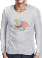 T-Shirt homme manche longue Dumbo Watercolor