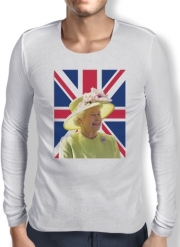 T-Shirt homme manche longue Elizabeth 2 Uk Queen