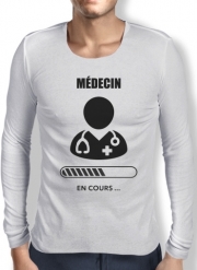 T-Shirt homme manche longue Etudiant médecine en cours Futur médecin docteur