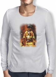 T-Shirt homme manche longue Pompier Feu et Flamme