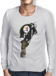 T-Shirt homme manche longue Football Helmets Pittsburgh