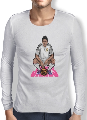 T-Shirt homme manche longue Football Stars: James Rodriguez - Real Madrid