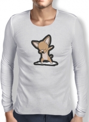 T-Shirt homme manche longue Funny Dabbing Chihuahua