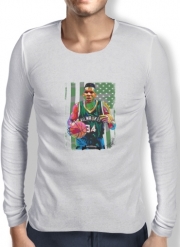 T-Shirt homme manche longue Giannis Antetokounmpo grec Freak Bucks basket-ball