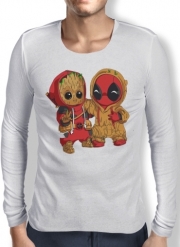 T-Shirt homme manche longue Groot x Deadpool