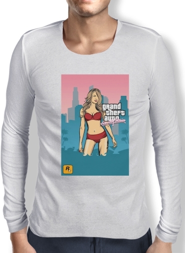 T-Shirt homme manche longue GTA collection: Bikini Girl Miami Beach