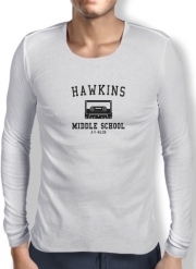 T-Shirt homme manche longue Hawkins Middle School AV Club K7