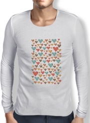 T-Shirt homme manche longue Mosaic de coeurs
