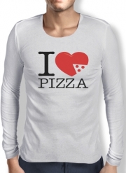 T-Shirt homme manche longue I love Pizza