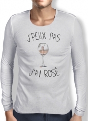 T-Shirt homme manche longue Je peux pas j'ai rosé Vin