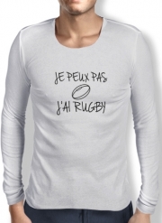 T-Shirt homme manche longue Je peux pas j'ai rugby