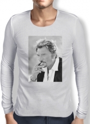 T-Shirt homme manche longue johnny hallyday Smoke Cigare Hommage