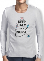 T-Shirt homme manche longue Keep calm I am a nurse